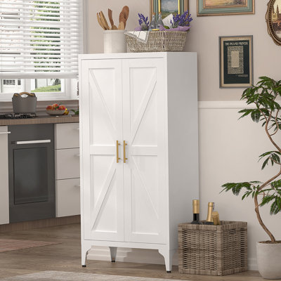 Armoire de rangement en métal réglable à 2 portes avec armoires de rangement en métal et tablettes réglables