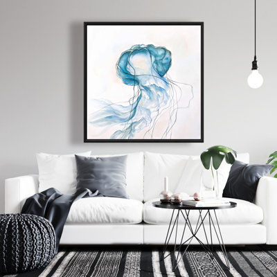 "Méduse en mouvement" sur toile