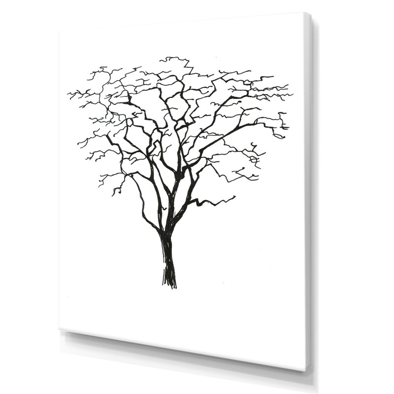 Graphiques en noir et blanc - peinture sur toile, Toile tendue, H 40 po x l 30 po x P 1,5 po
