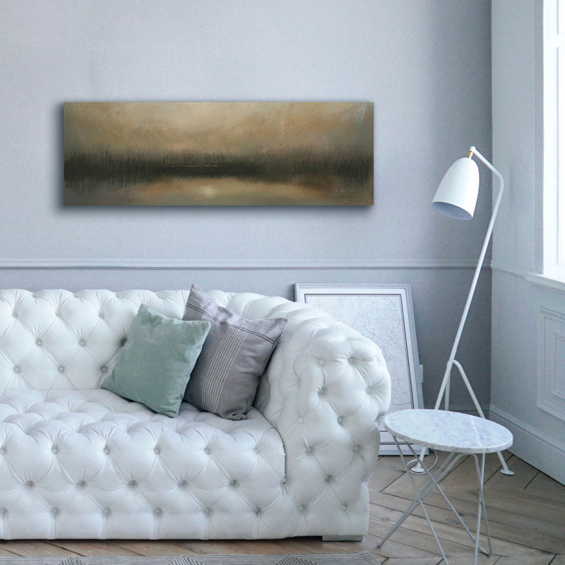  «Evening Landscape Abstract» par James Wiens, art mural sur toile, 60 po x 20 po