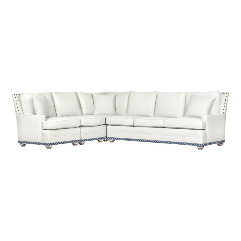 American Bungalow 4-Piece Riverside L-Sectional, Yes, Dove Gray, Tommy Snow