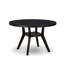 L'ensemble de salle à manger moderne 7 pièces se compose d'une table en bois et de 6 chaises modernes en tissu de polyester noir avec dossier capitonné - Noir sablé-1759206545-1759196831