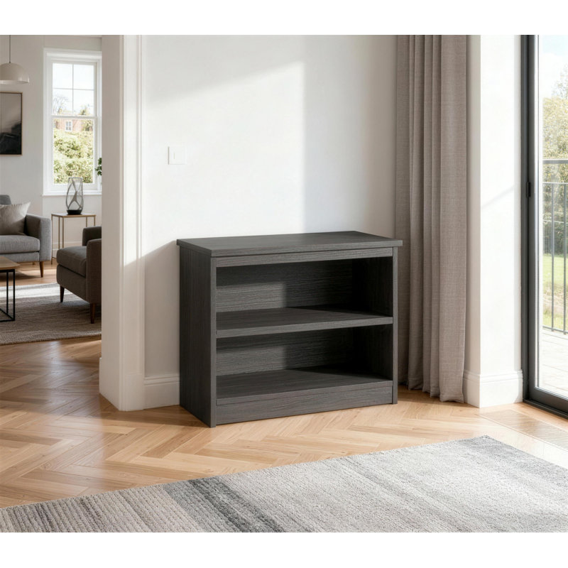 Bremser 72cm H x 85cm W Standard Bookcase, Black Havana
