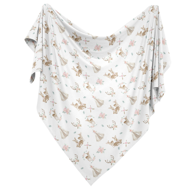 Cerf emmailloté floral