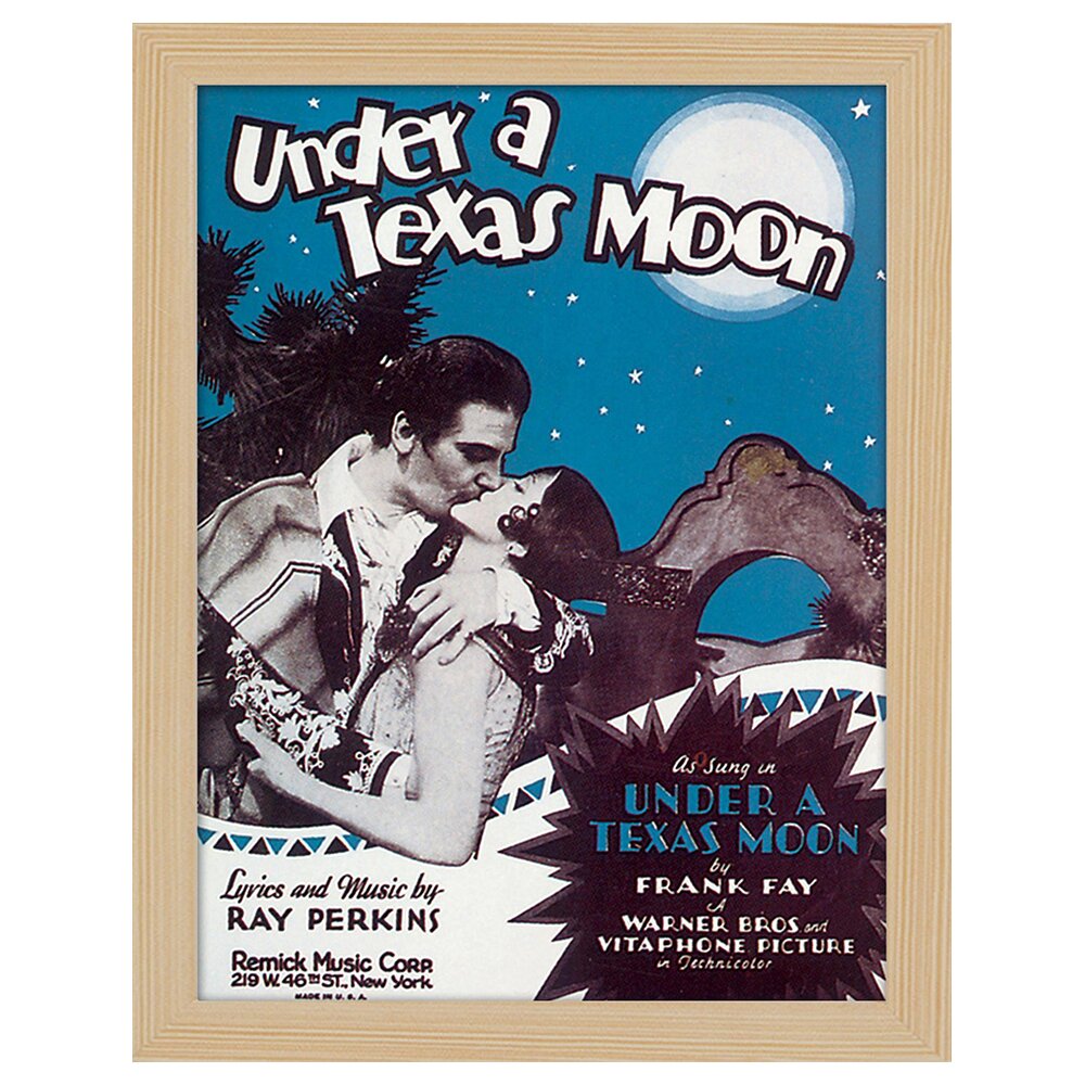 Leinwandbild Vintage Music Cover unter Texas Moon