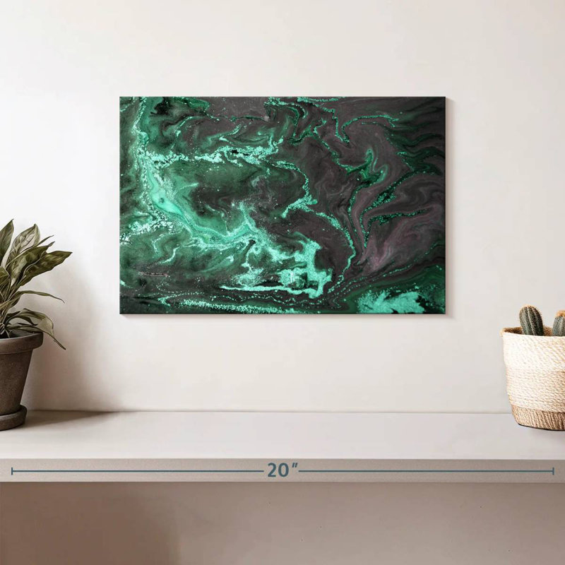 Abstrait marbre acrylique Avery, H 8 po x l 12 po