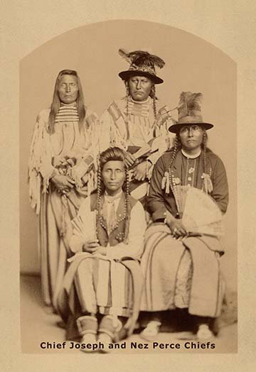 Chief Joseph and Nez Perce Chiefs, reproduction de photo