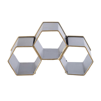 Hildegarde Tabletop Wine Bottle Rack in Gray