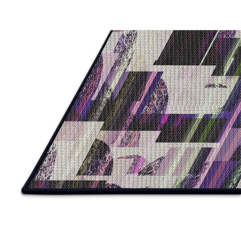Gris Tapis décoratif, Rectangle 5 pi x 7 pi