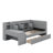Twin Size Upholstered Daybed With Drawers, Shelves & Side Table-1096612725