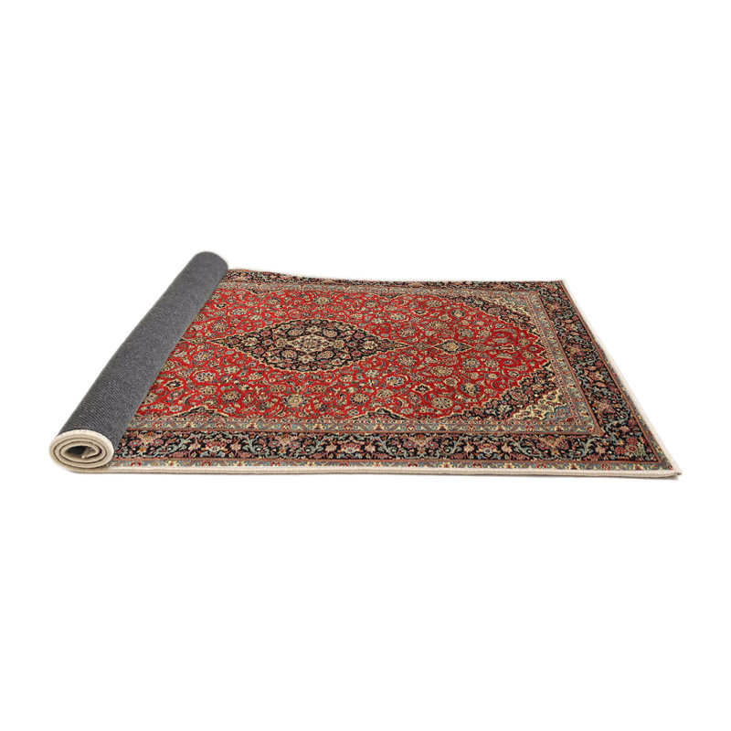 Tapis rouge/beige/noir traditionnel Mascotte, Rectangle 5 pi x 7 pi