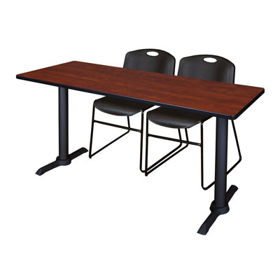 Neyland Cain T-Base training table and 2 Zeng stackable chairs