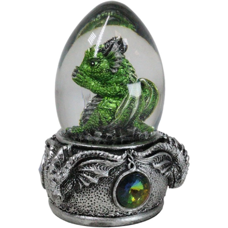 Figurine œuf en verre en acrylique DEL Speak No Evil, Vert