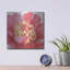 «Pink Garden V» par Lisa Audit, art mural en métal, 12 po x 12 po