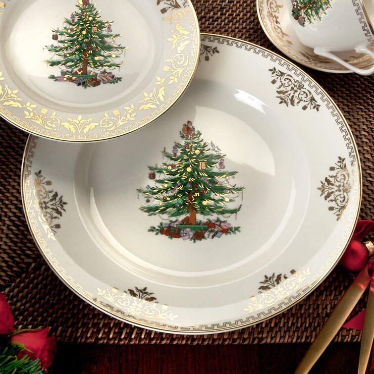 Spode Christmas Tree Glassware - Set of 4 -Made of Glass – Gold