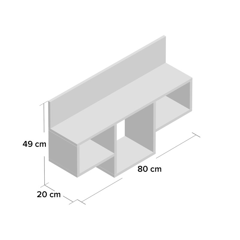 Autumn 4 Piece Square Floating Shelf, White
