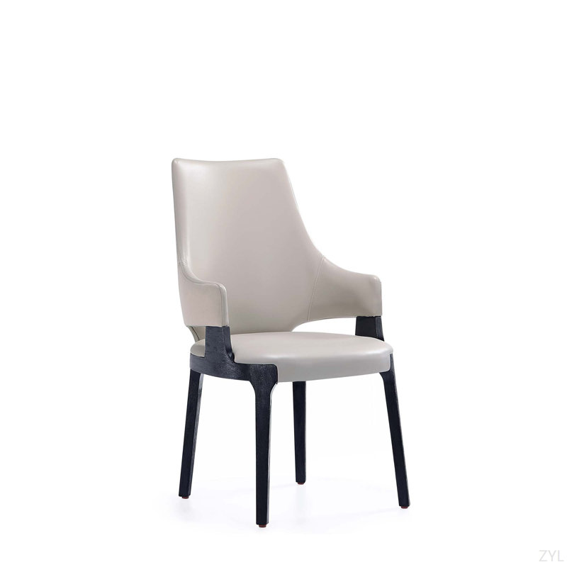 Chaise rembourrée Elegant, Gris clair
