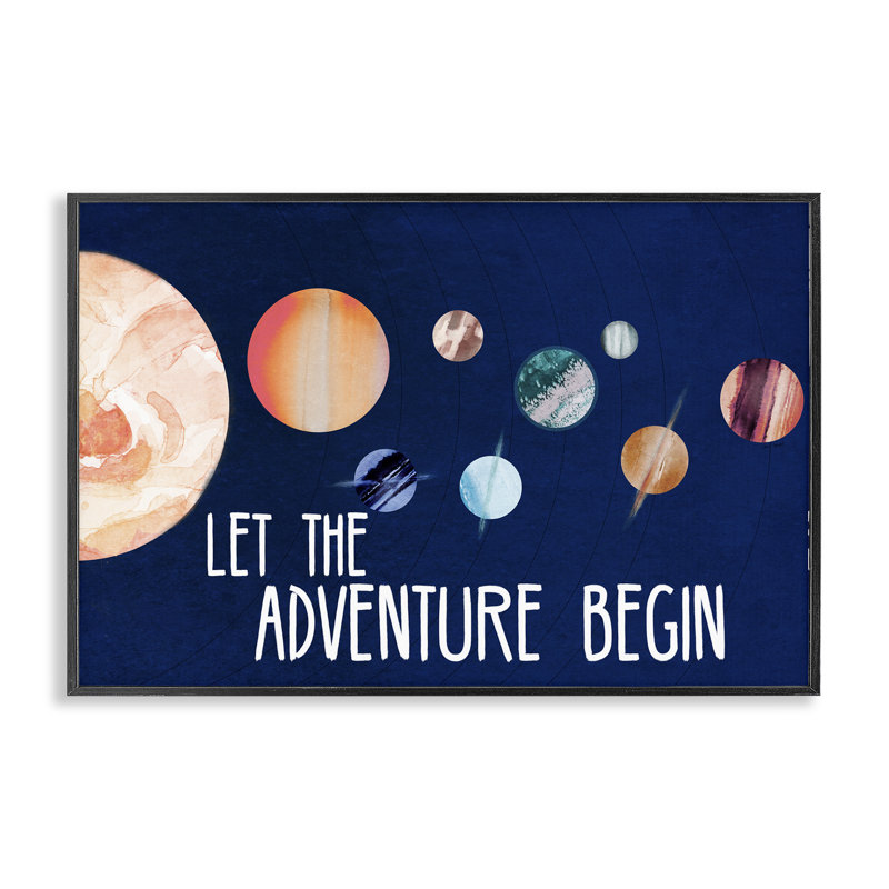 «Let Adventure Commencer», estampe numérique par Lanie Loreth, Giclée encadrée noir minuit, H 16 po x l 24 po