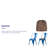 Stephon Rustic Wood Seat for Colorful Metal Chairs - Wood Seat Attachment