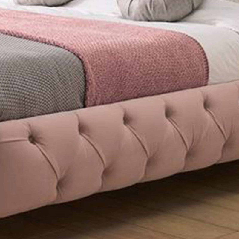 Upholstered Bed, Single (3'), Grey Linoso