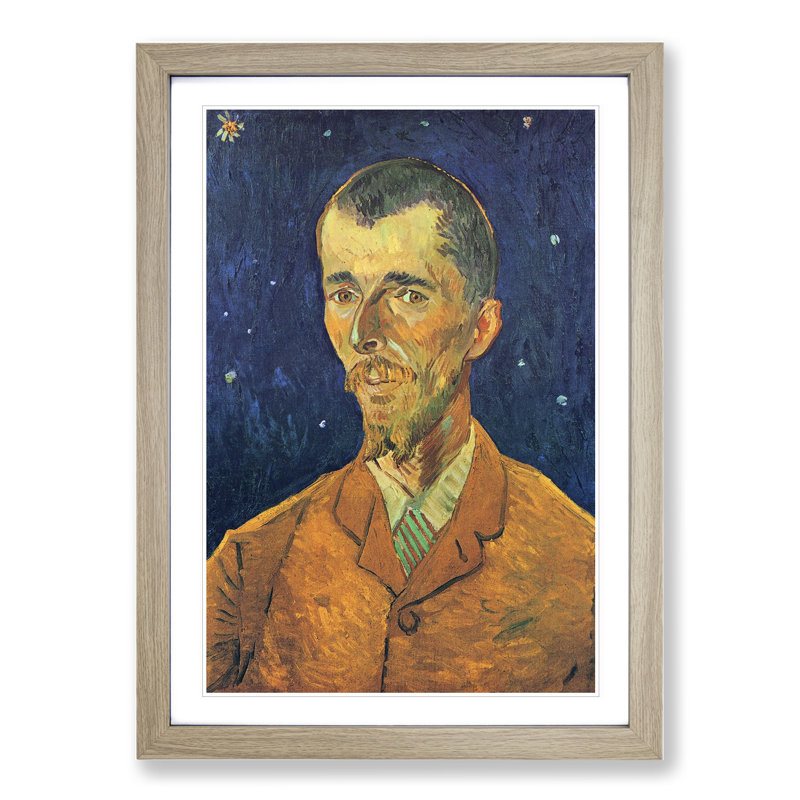 Eugene Boch by Vincent Van Gogh - Picture Frame Painting, 36cm H x 27cm W x 2cm D, Oak Framed