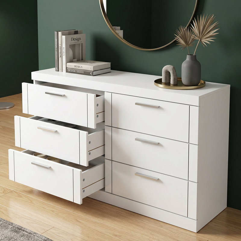 Kimberley 6 Drawer Chest, White