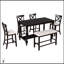Ensemble de salle à manger 6 pièces à hauteur de comptoir avec table, tablette, 4 chaises et banc pour une élégance et une fonctionnalité modernes-1460633561-1460633560-1460633562