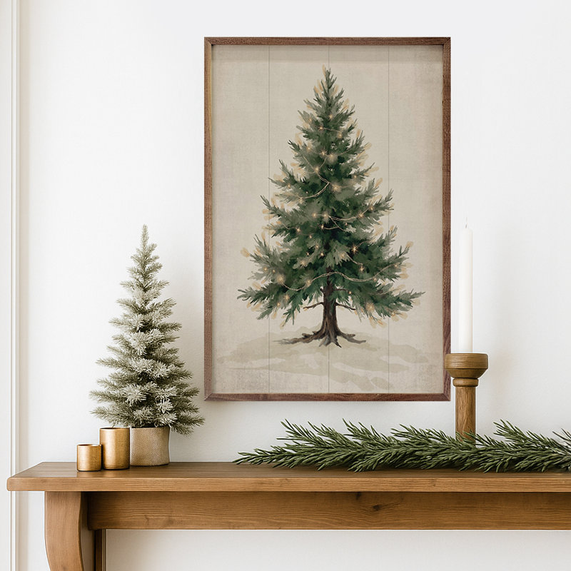 Lighted Pine Tree, 8" H x 5" W