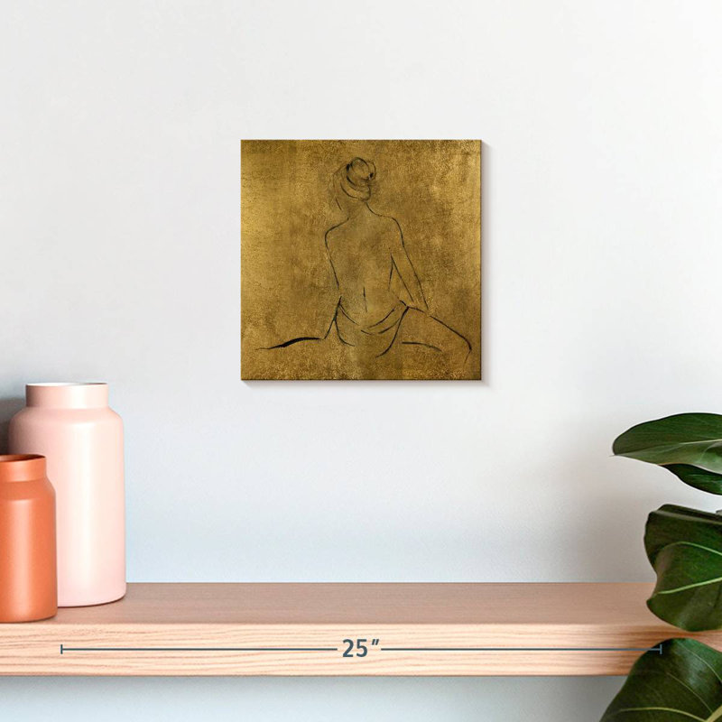 Leisha Golden Bather II, H 10 po x l 10 po