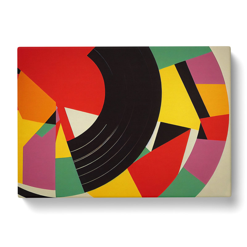 Abstract Vinyl Record Vol.2 - Wrapped Canvas Print, 40cm H x 60cm W x 3cm D
