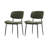 Balloo 20.75"W Modern Fabric Seat Cushion Dinning Chair with Curved Wooden Backrest (Set of 2)-1389210761