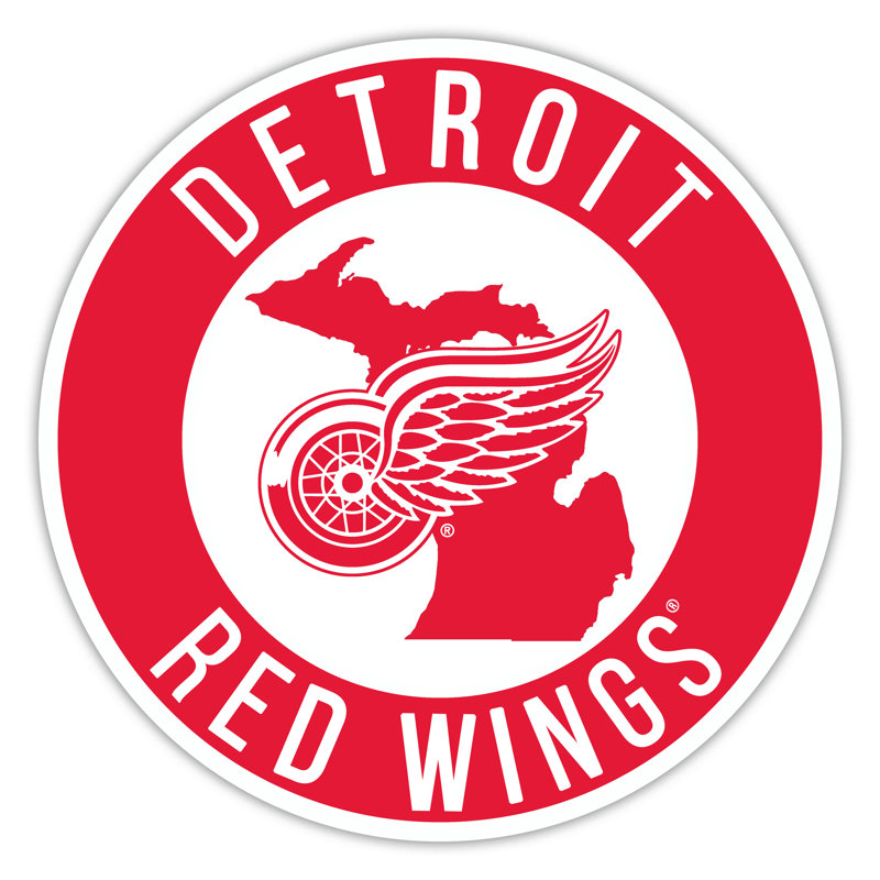 Detroit Red Wings - ligne brillante avec cercle
