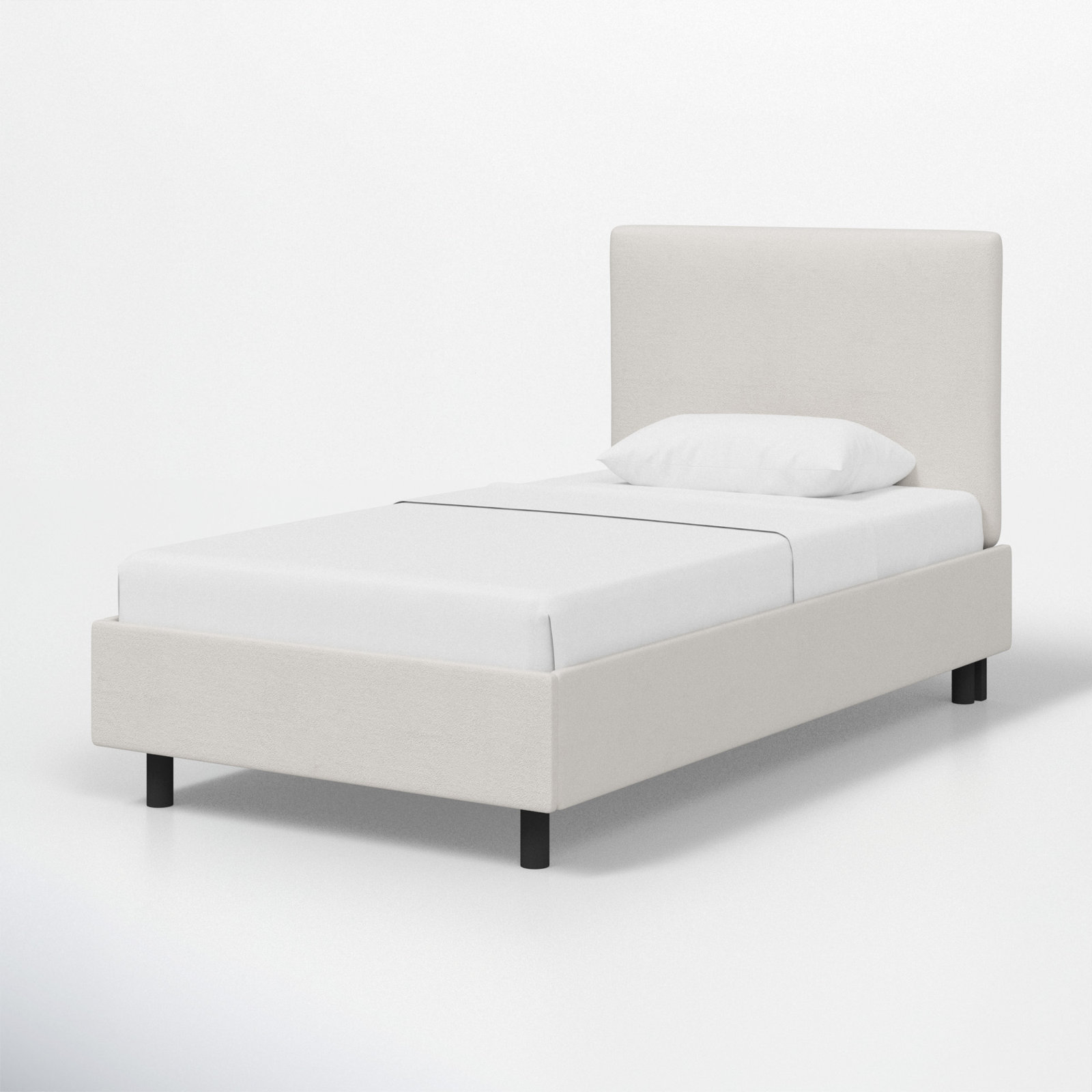 Sawyer Platform Bed, Twin, Classic Velvet Light Grey