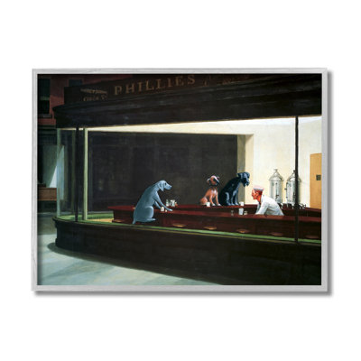 " Night Dogs Classic Alternative Painting Family Pet "
