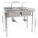 39.3" L x 23.6" W Free Standing Bar Sink with 2 Faucets