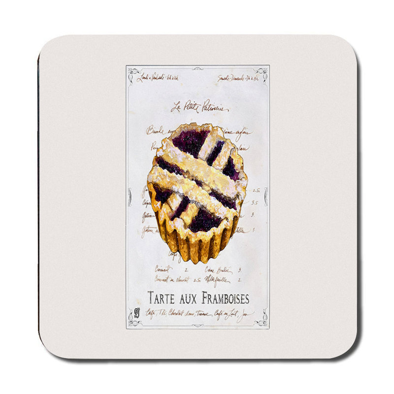 Croissant Placemats And Coaster Set Vintage French Bakery Decor