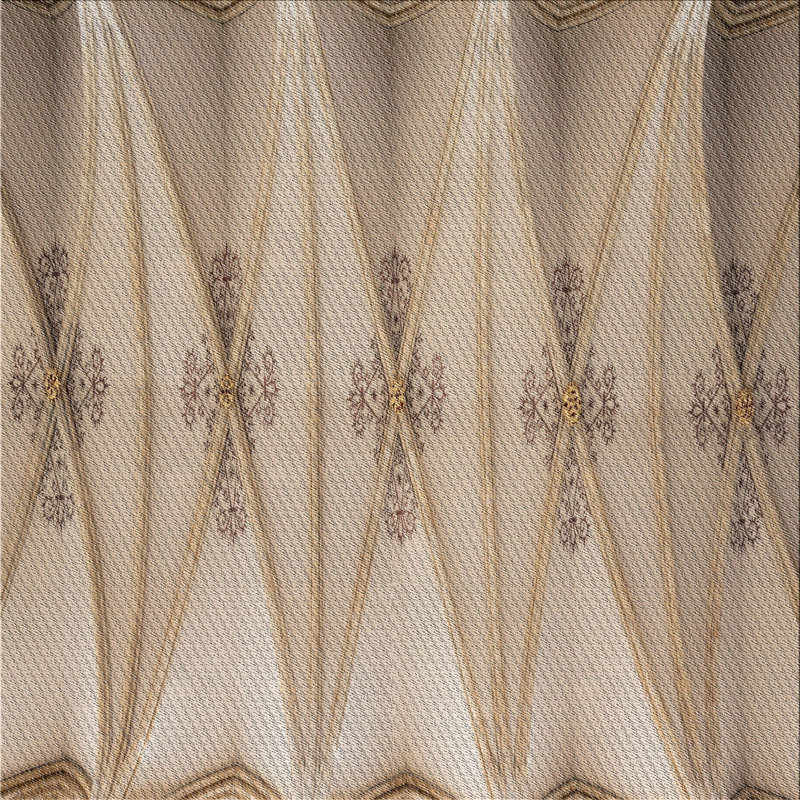 Beige abstrait/Tapis décoratif brun, Carré 8 pi