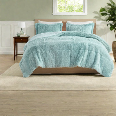 Luxurious King/cal King Faux Fur Bedding Sets, Soft Polyester Plush Comfort For Modern Bedrooms