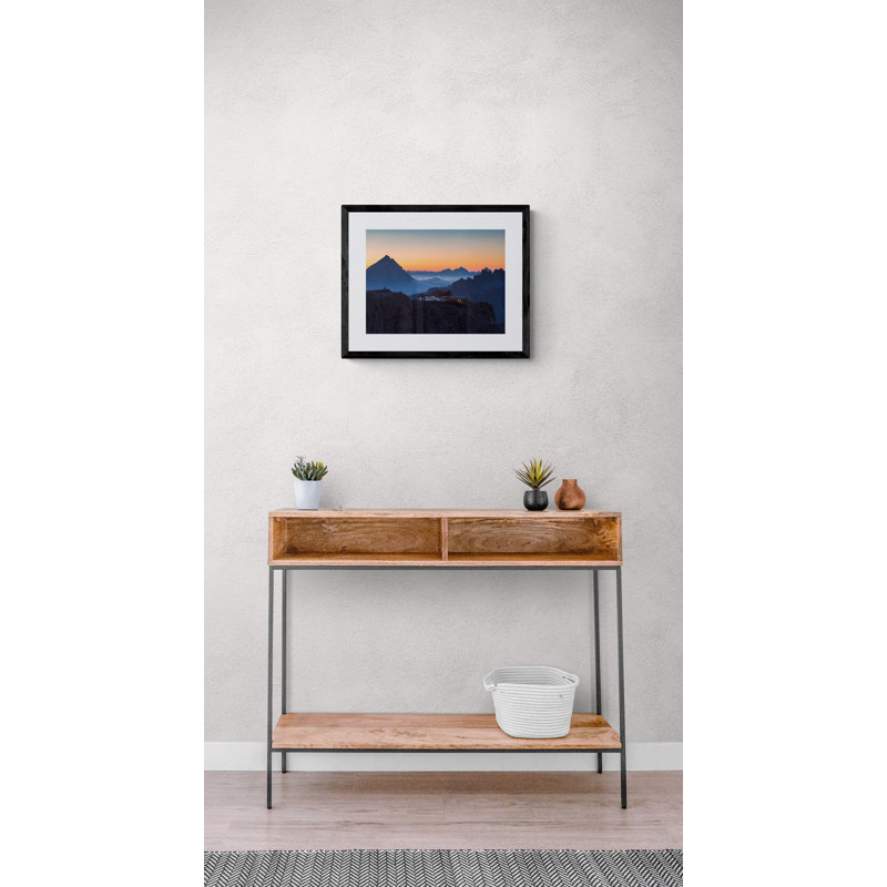 Dolomites, Italy, Lagazuoi Sunrise Print by Frank Peters, Black Framed Paper, White, 30" H x 39" W