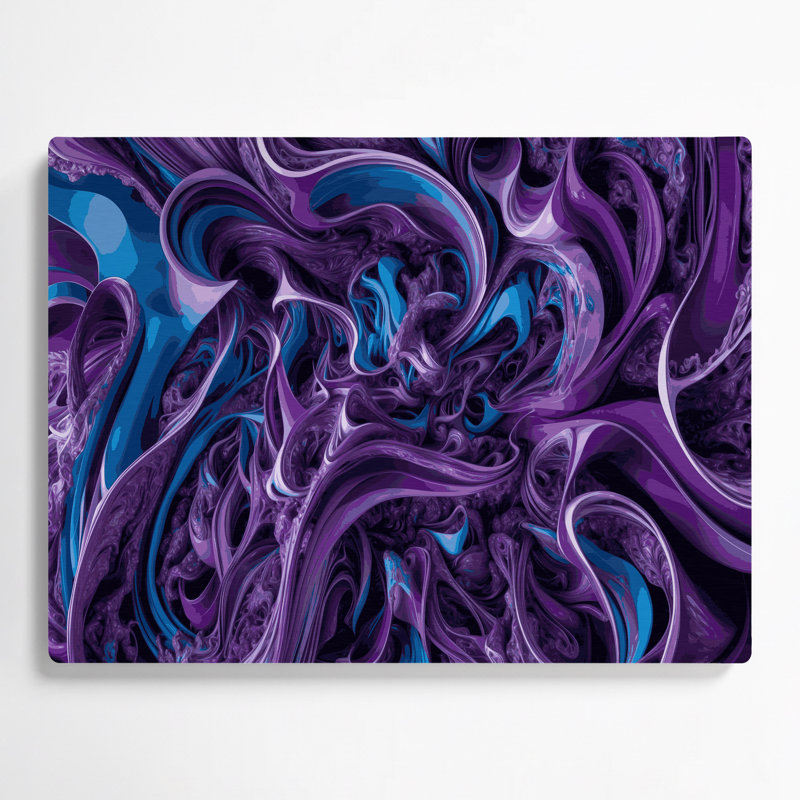 «Biomorphic Abstraction 69», art mural en métal mauve, H 24 po x l 36 po