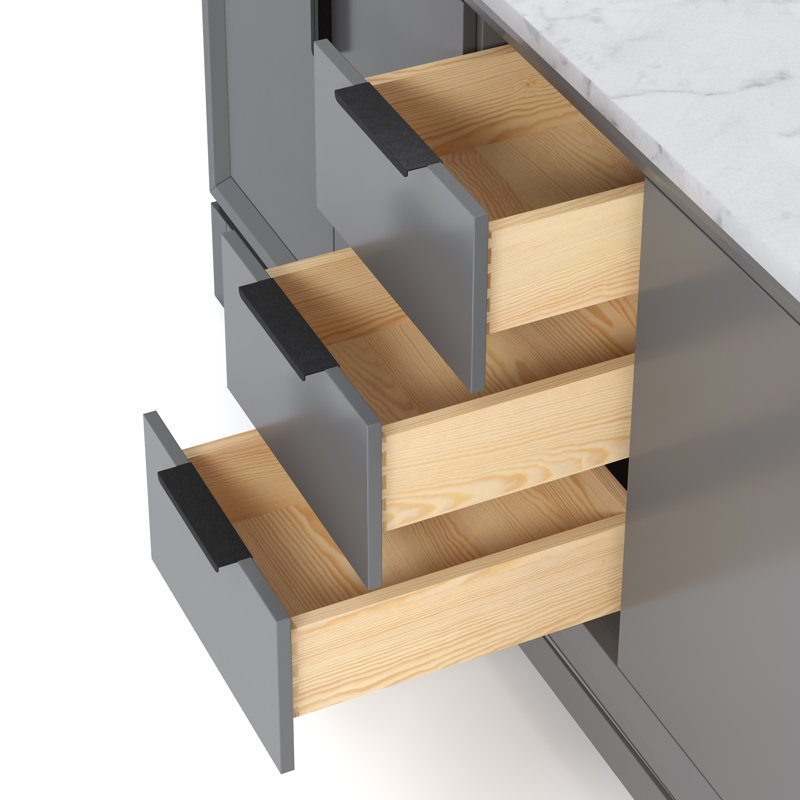 Charlise Novi Carden End Table-Dark Aluminum, Cashmere Gray, Hook