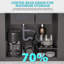 Évier de cuisine encastrable par le dessus - Double cuve 36 po x 22 po x 10 po (60/40) avec acier inoxydable de calibre 16, nickel brossé