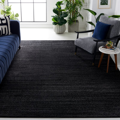 Tapis noir / ivoire Sarang