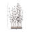 Phillipston Metal Floral Decorative Black Sculpture with Loose Stones