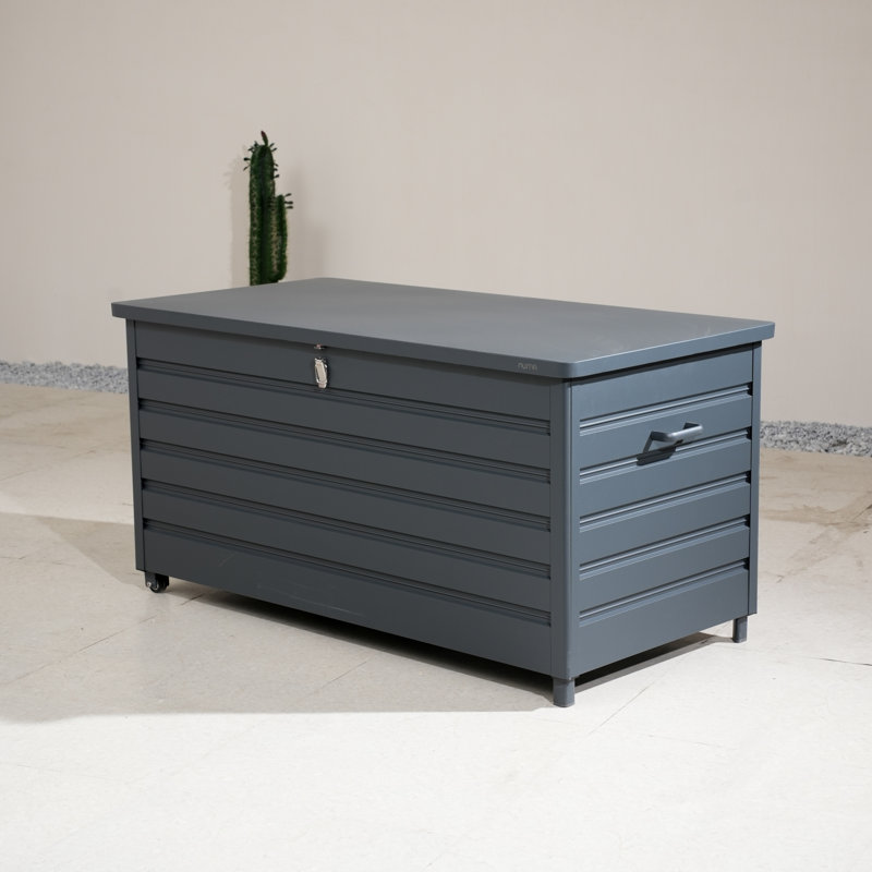 Boîte de rangement verrouillable avec roues Asena, Gris
