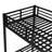 Twin XL Over Twin XL Metal Bunk Bed With Twin Size Trundle, Black-890424701