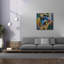  «Mandrill» par Pedro Gavidia, art mural sur toile, 37 po x 37 po