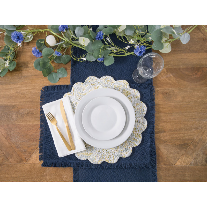 Banga Rectangle Placemat, Indigo