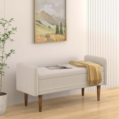 Tabouret de rangement en velours Teddy