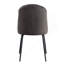 Ensemble de 2 chaises d'appoint en tissu gris foncé et finition noire